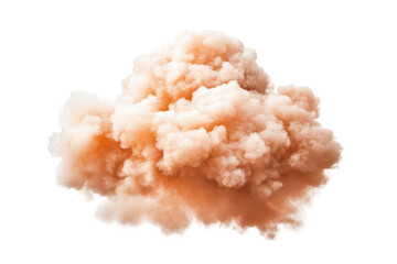 Dust and smoke cloud rising in the air, cut out