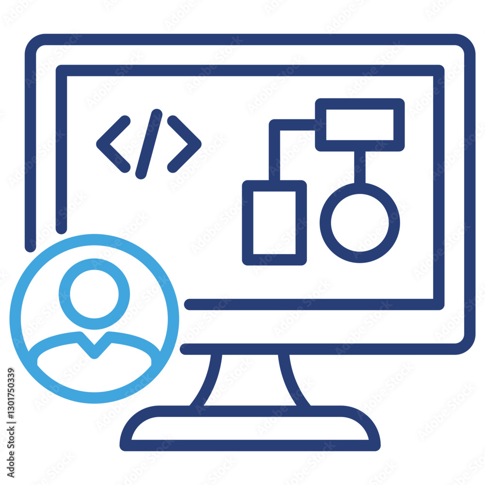 Poster software engineer dual tone icon
