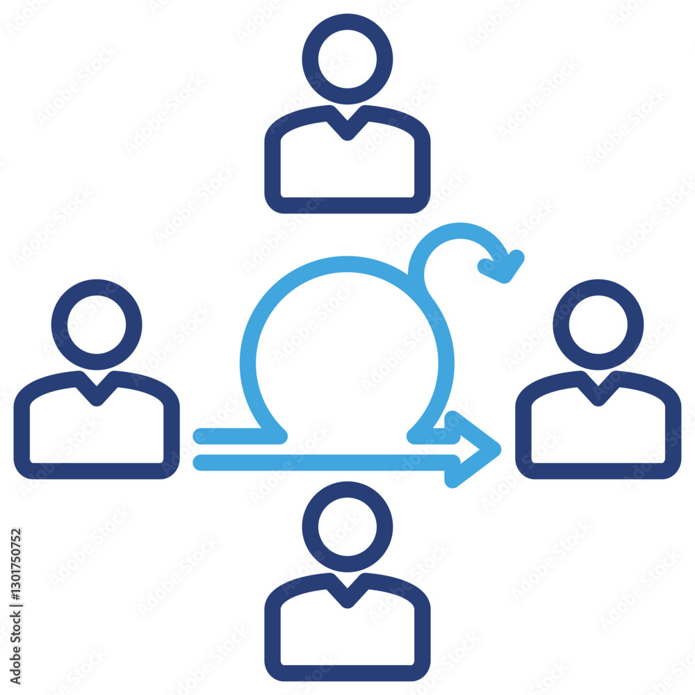 Poster agile team dual tone icon