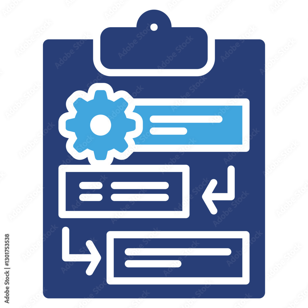 Poster Workflow Two Color Icon