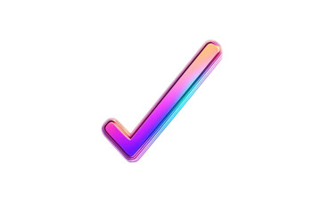 Colorful check mark symbol for digital design use, cut out