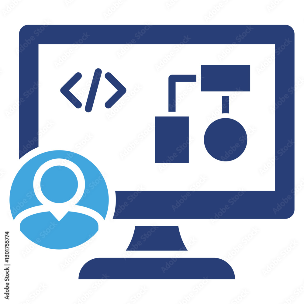 Poster Software Engineer Two Color Icon