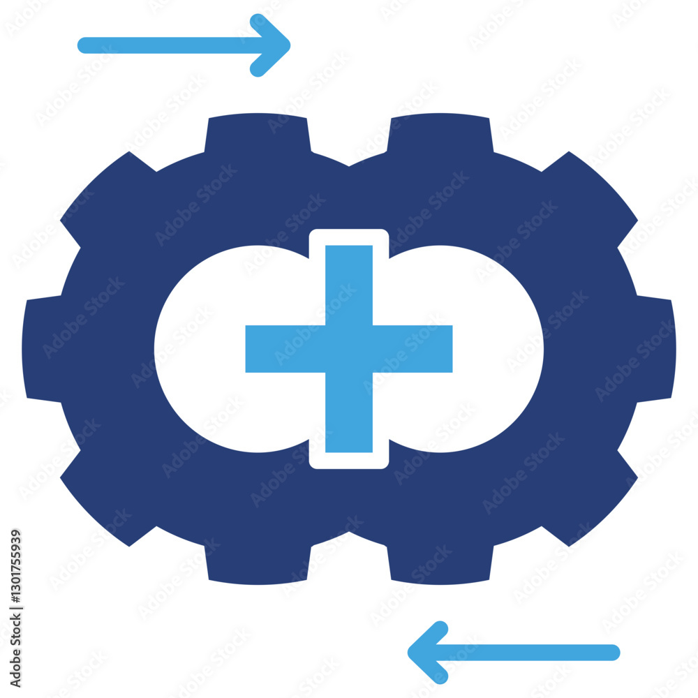 Poster combine two color icon