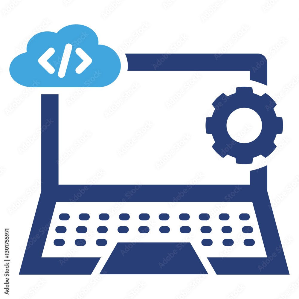 Poster software two color icon