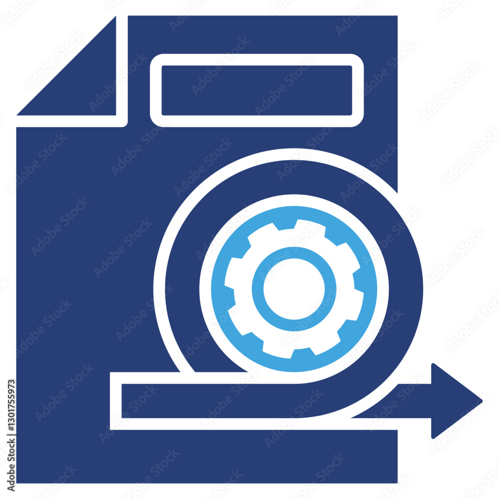 Poster scrum two color icon