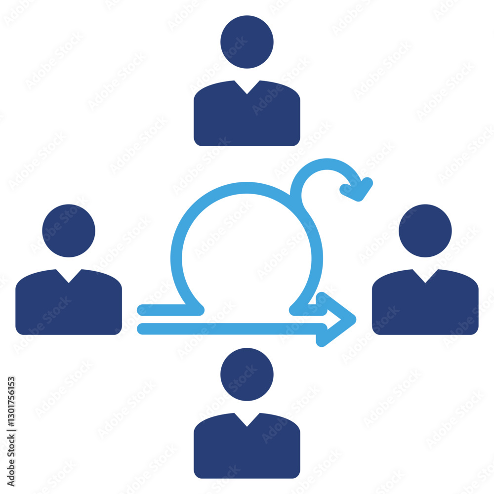 Aufkleber agile team two color icon