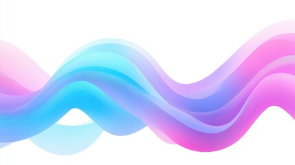 Vector art depicting flowing lines in blue and pink, symbolizing dynamic communication and modern technology.