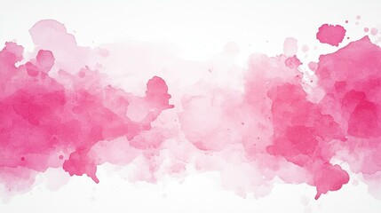 Obraz premium Elegant pink watercolor backdrop perfect for Valentines cards and posters. Handdrawn floral designs add charm.