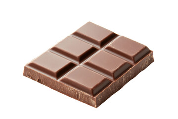 Square chocolate bar for enjoyment, cut out