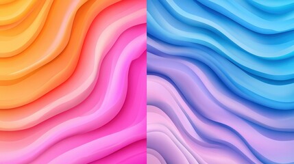 Vibrant wavy gradient template offers a dynamic backdrop perfect for posters, banners, and flyers that catch the eye.