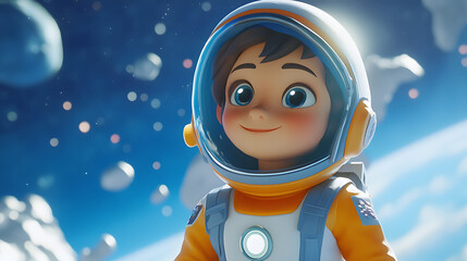 cartoon character Astronaut in Space