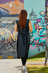 girl with graffiti