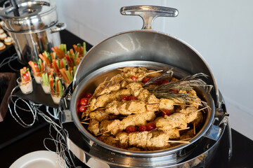 Delightful and Delicious Chicken Skewers with Colorful Cherry Tomatoes for Various Events