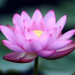 Fototapeta premium A close up of a pink lotus flower in bloom