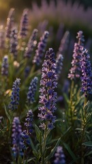 Lavender Fields at Sunset: Nature’s Tranquil Beauty