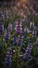 Lavender Fields at Sunset: Nature’s Tranquil Beauty