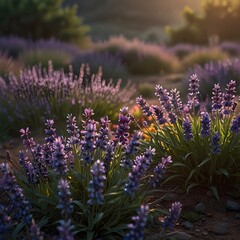 Lavender Fields at Sunset: Nature’s Tranquil Beauty