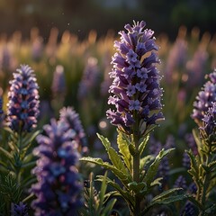 Lavender Fields at Sunset: Nature’s Tranquil Beauty