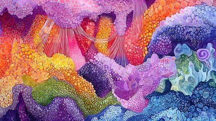 Naklejka premium World Creativity and Innovation concept week Vibrant abstract colorful fluid art design.