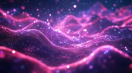 Digital galaxies with pulsating neon lights