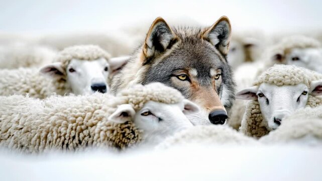 wolf in sheep's clothing hypocrisy concept