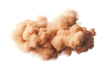 Dust cloud forming in a sandy environment, cut out