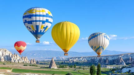 Hot air balloon festival cappadocia travel photography scenic landscape aerial view adventure