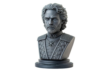 Obraz premium Detailed bust of a fictional character showcasing craftsmanship, art piece for collectors and enthusiasts