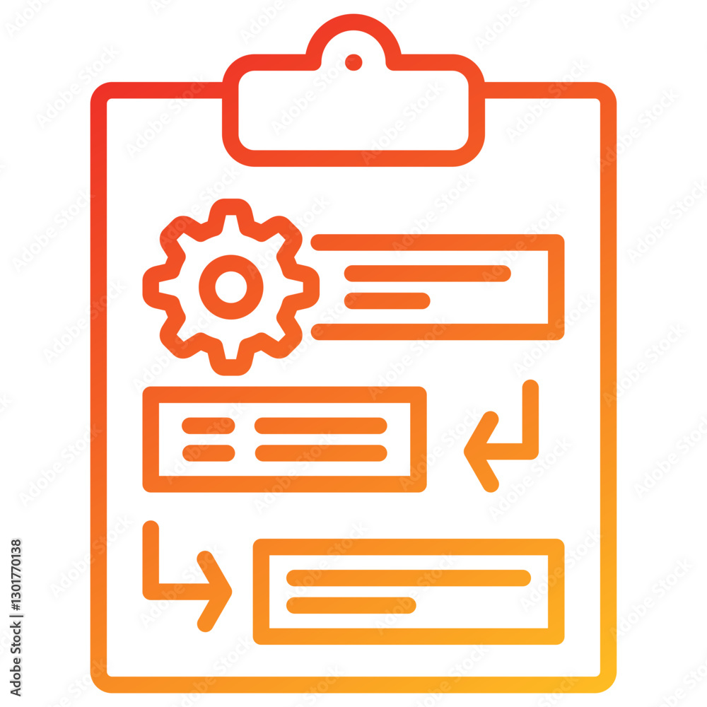 Poster Workflow Line Gradient Icon