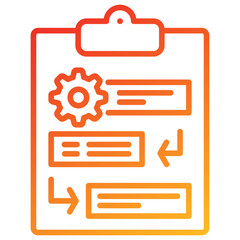 Workflow Line Gradient Icon