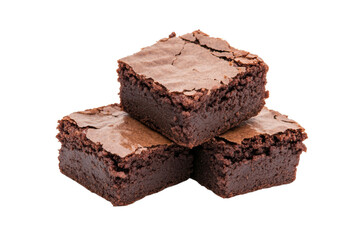 Deliciously fudgy chocolate brownies stacked, cut out