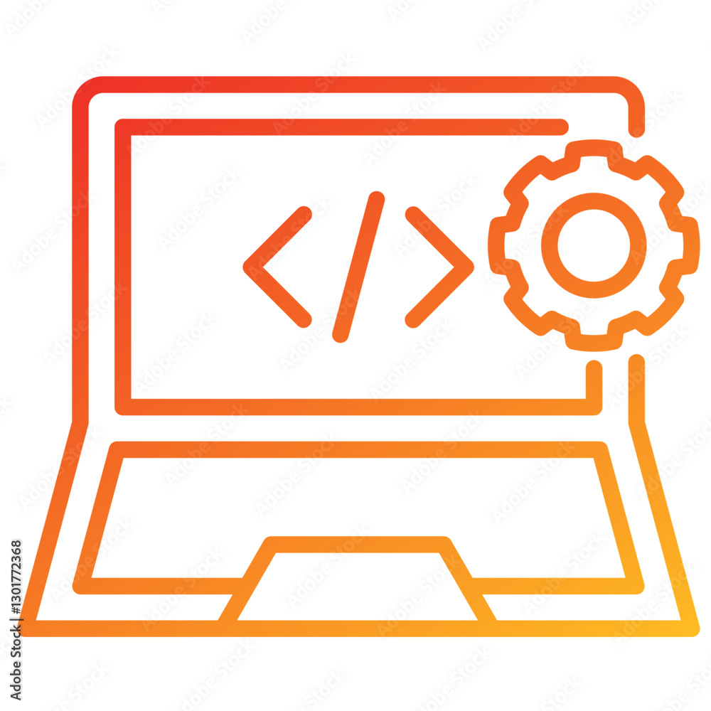 Poster Software Development Line Gradient Icon