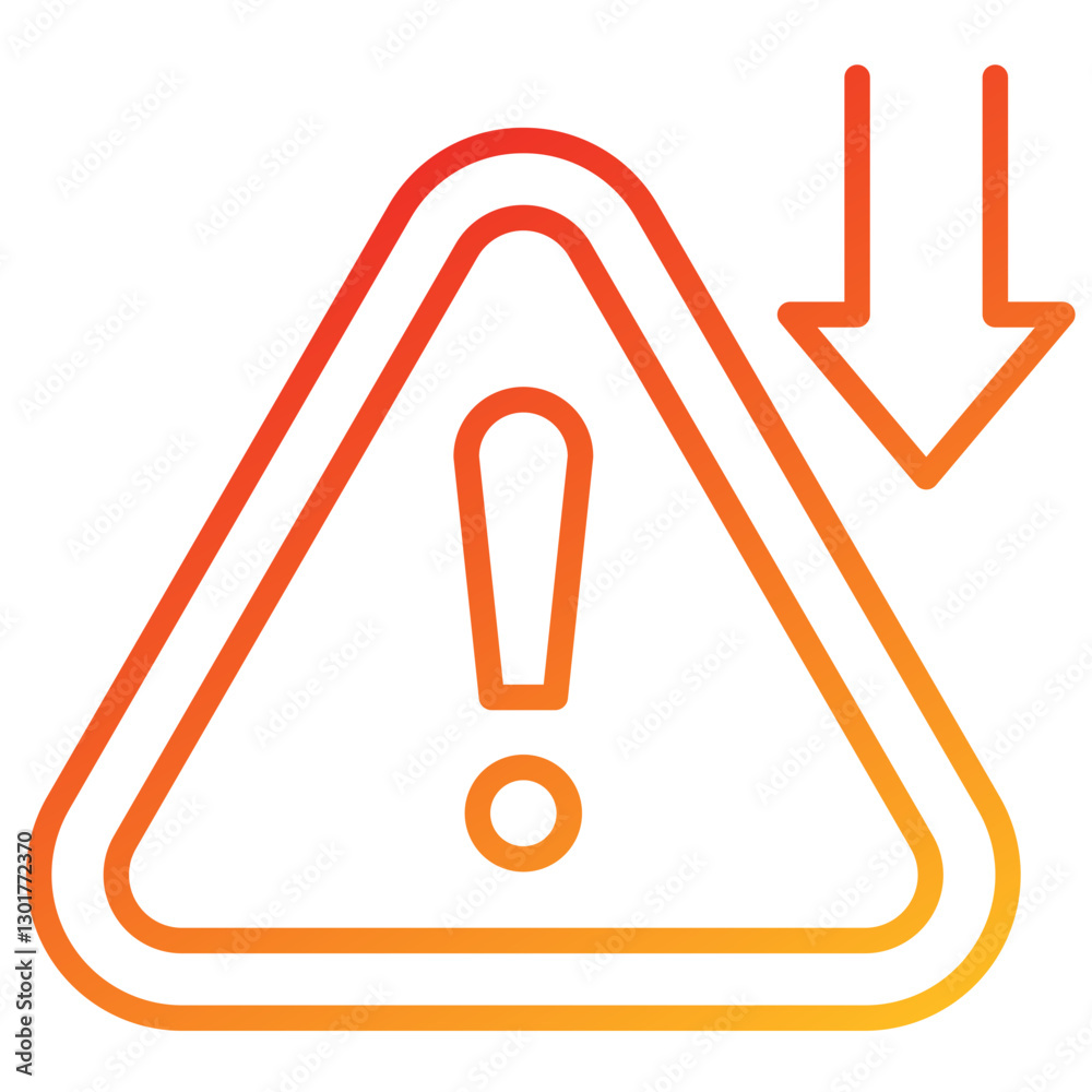 Poster Error Line Gradient Icon