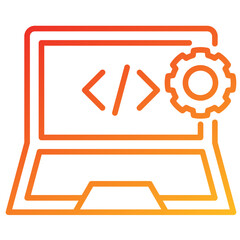 Software Development Line Gradient Icon