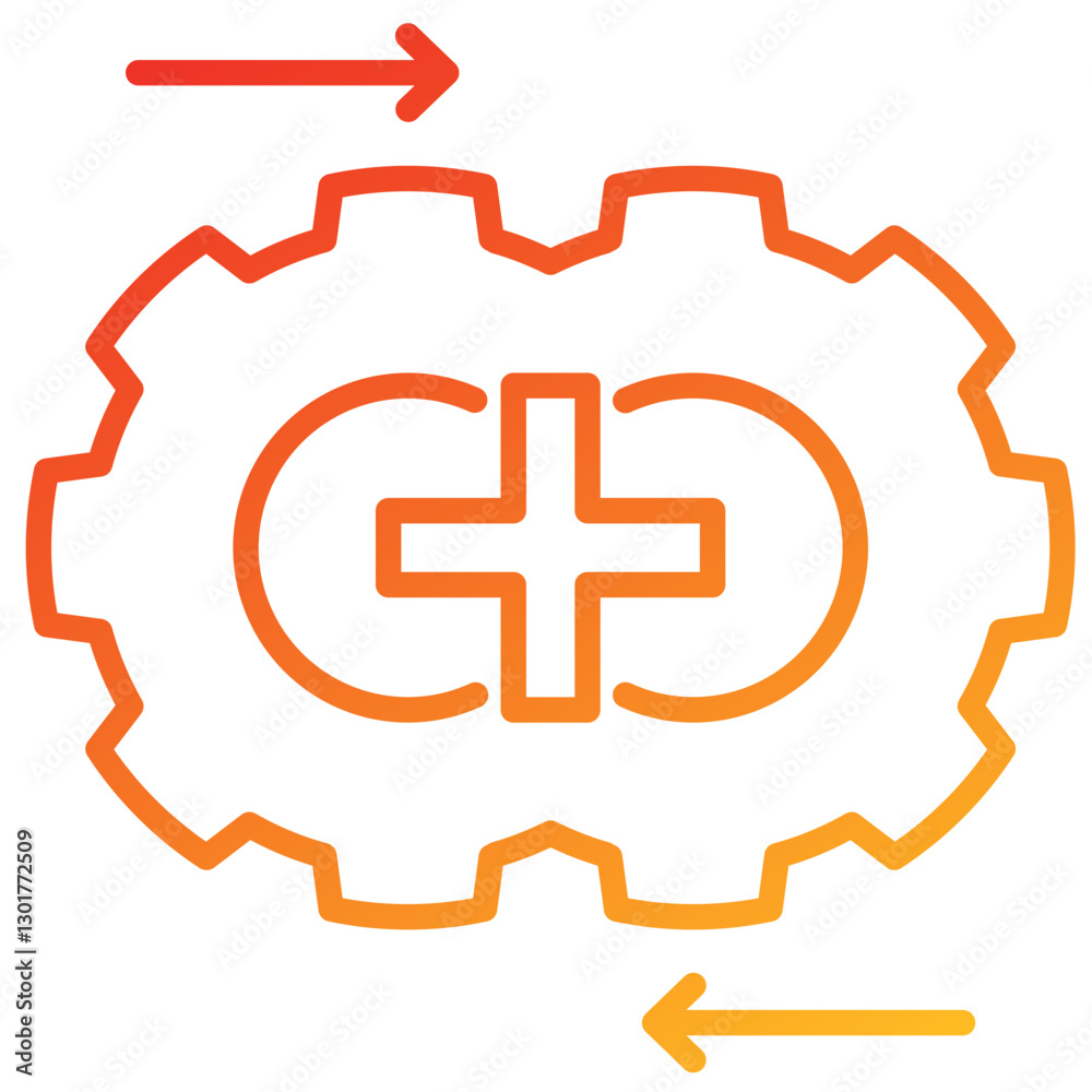 Poster Combine Line Gradient Icon