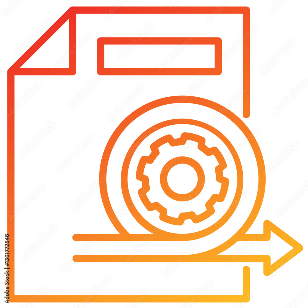 Poster Scrum Line Gradient Icon