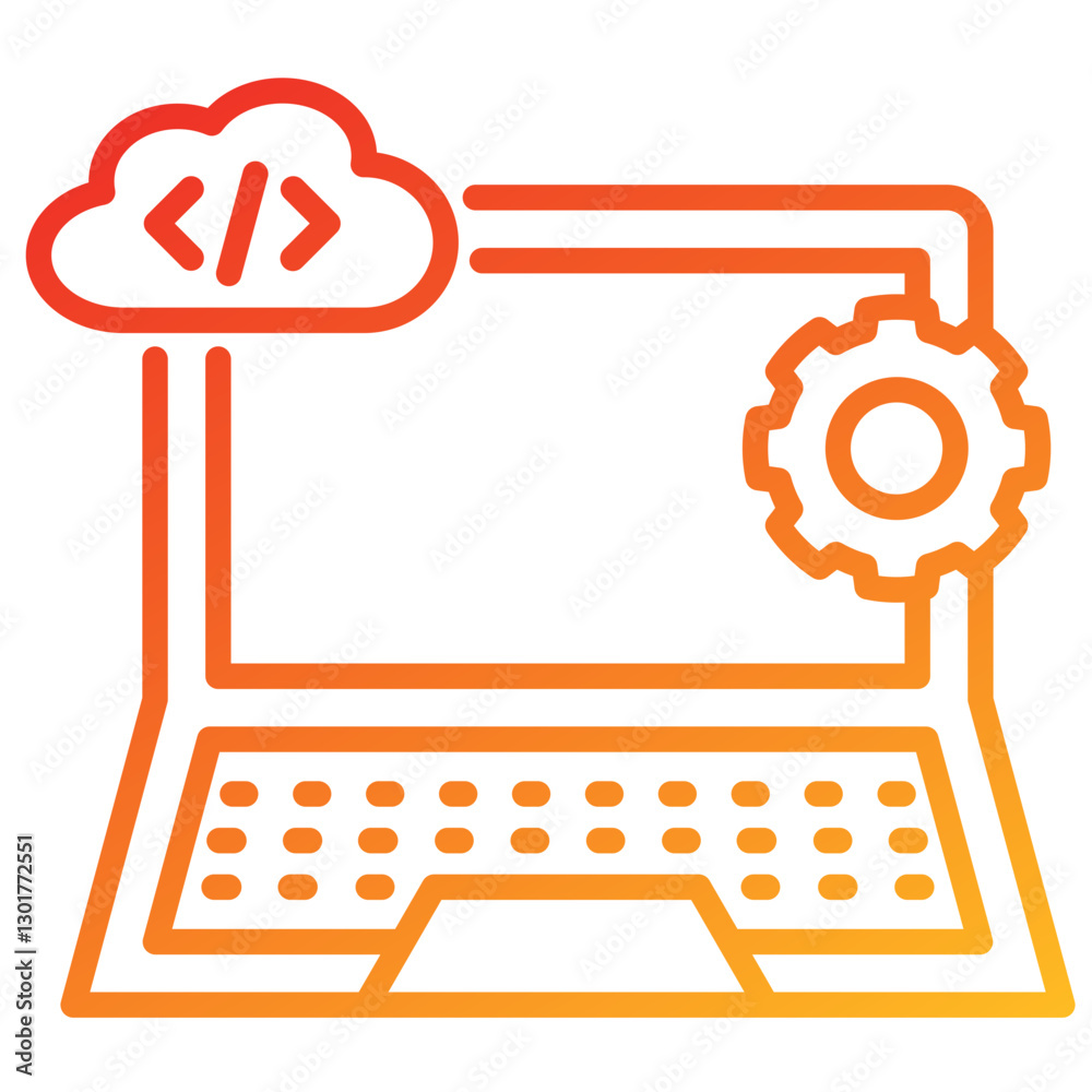 Poster Software Line Gradient Icon