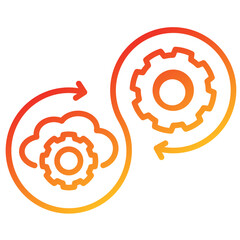 Devops Line Gradient Icon