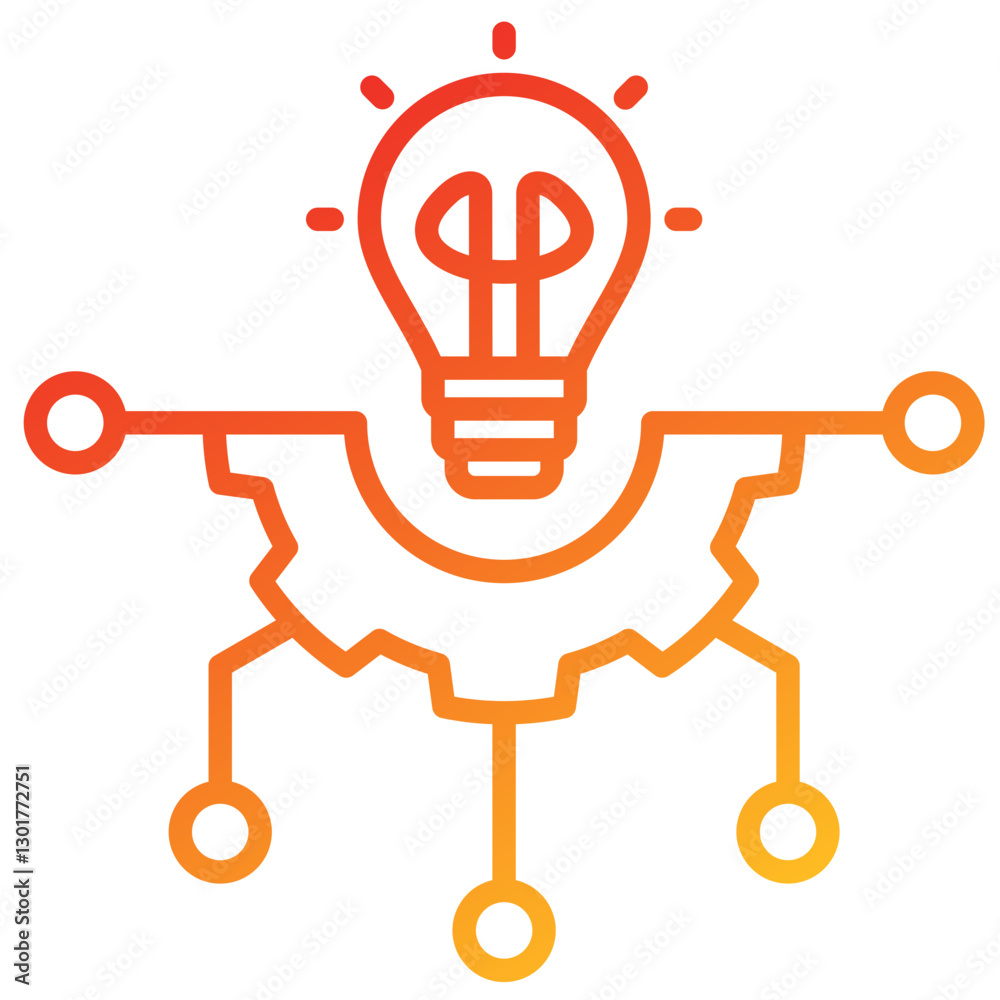 Poster idea line gradient icon