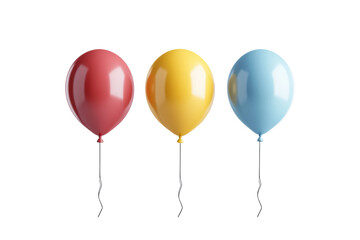 Colorful balloons ready for celebration, cut out