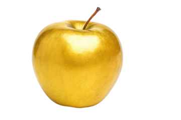 Golden apple representing luxury and abundance for culinary and decorative designs