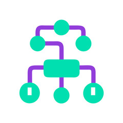 Obraz premium Colorful flowchart design representing processes and ideas, clarity