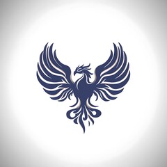 Obraz premium Stylized Phoenix Emblem on Light Background