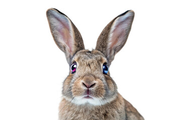 Obraz premium Rabbit portrait with expressive eyes perfect for animal lovers and nature enthusiasts in various creative projects