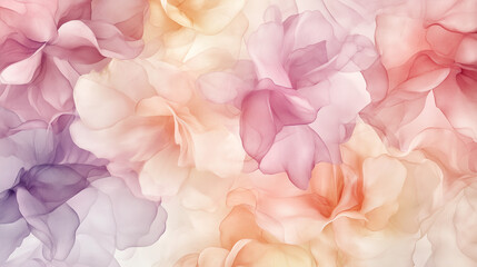 Fototapeta premium Pastel Colored Abstract Petal Layers, Dreamy Soft Floral Texture