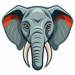 Elephant  head illustration 