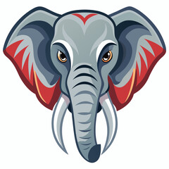 elephant cartoon isolated on white