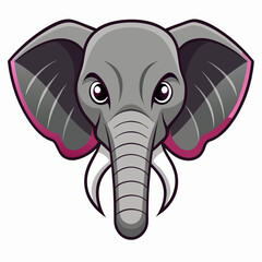 Elephant  head illustration 