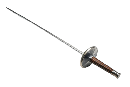 Historic sword with a long blade and hilt designed for combat and display purposes