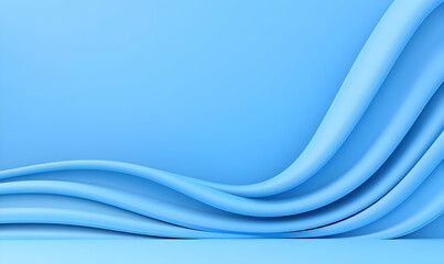 Obraz premium Soft Blue Waves on a Smooth Background for Abstract Design